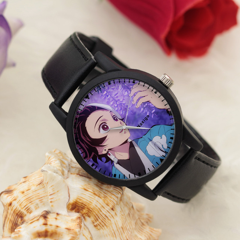 ساعت مچی عقربه ای ناکسیگو مدل انیمه Demon Slayer کد LF6844