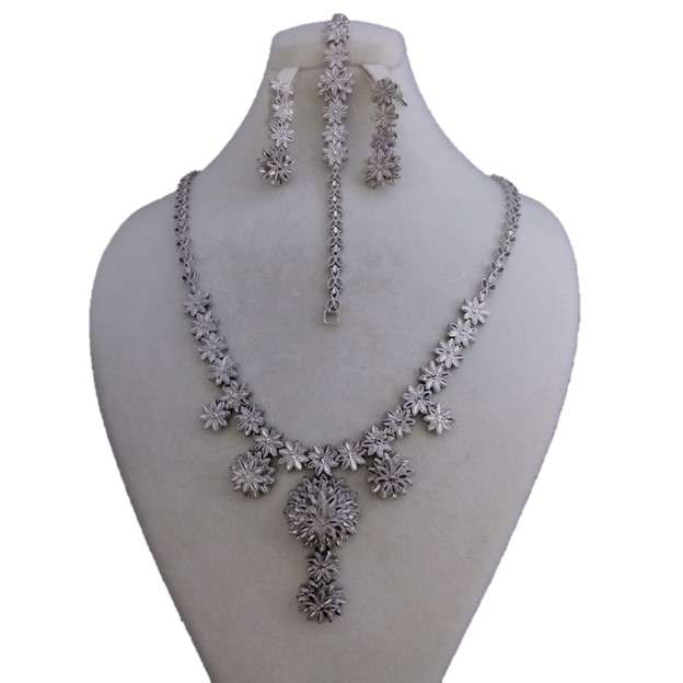 نیم ست نقره زنانه مدل glsr-14400