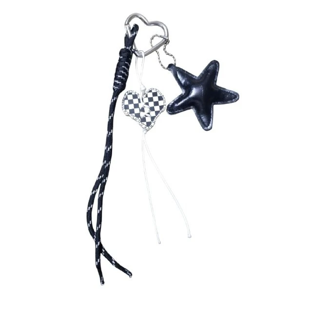 آویز کیف دخترانه مدل ستاره و قلب کد mn127