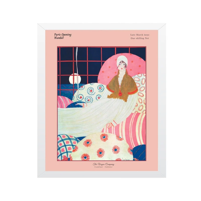 تابلو مدل تصویر شماره افتتاحیه پاریس در جلد مجله مد