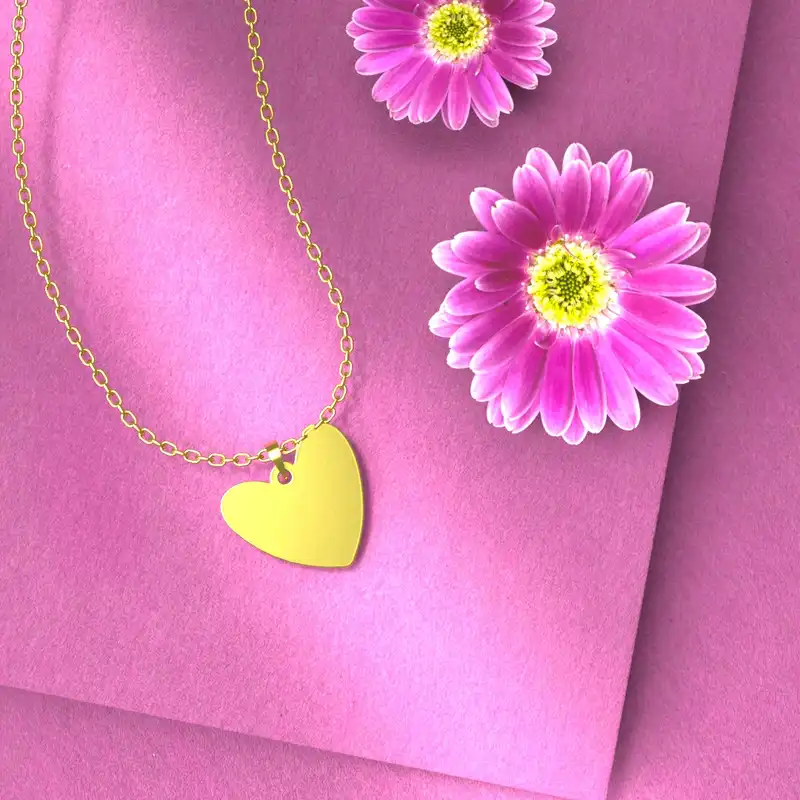 گردنبند طلا 18 عیار زنانه مدوپد مدل گل کد CA10672