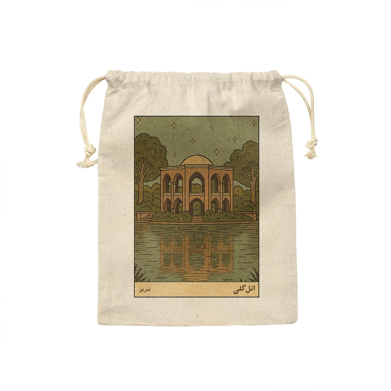 کیسه نان و سبزی ترمه طراحان ایده مدل کارت ائل گلی تبریز کد map1500 - S سایز 19x19 سانتی متر