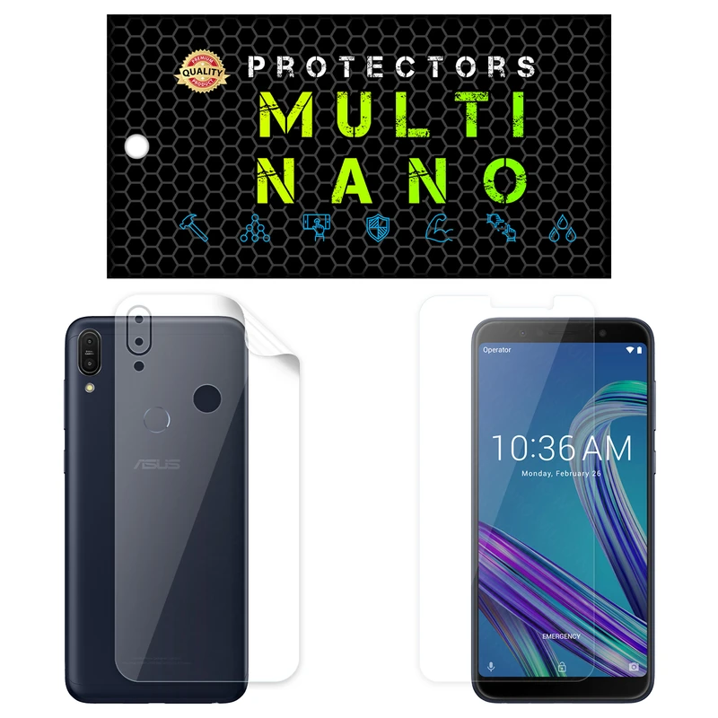 محافظ صفحه نمایش مولتی نانو مدل X-SFT مناسب برای گوشی موبایل ایسوس Zenfone Max Pro M1 / ZB601KL /  ZB602KL به همراه محافظ پشت