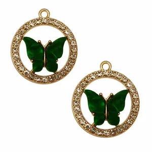 آویز گردنبند مدل پروانه مجموعه 2 عددی