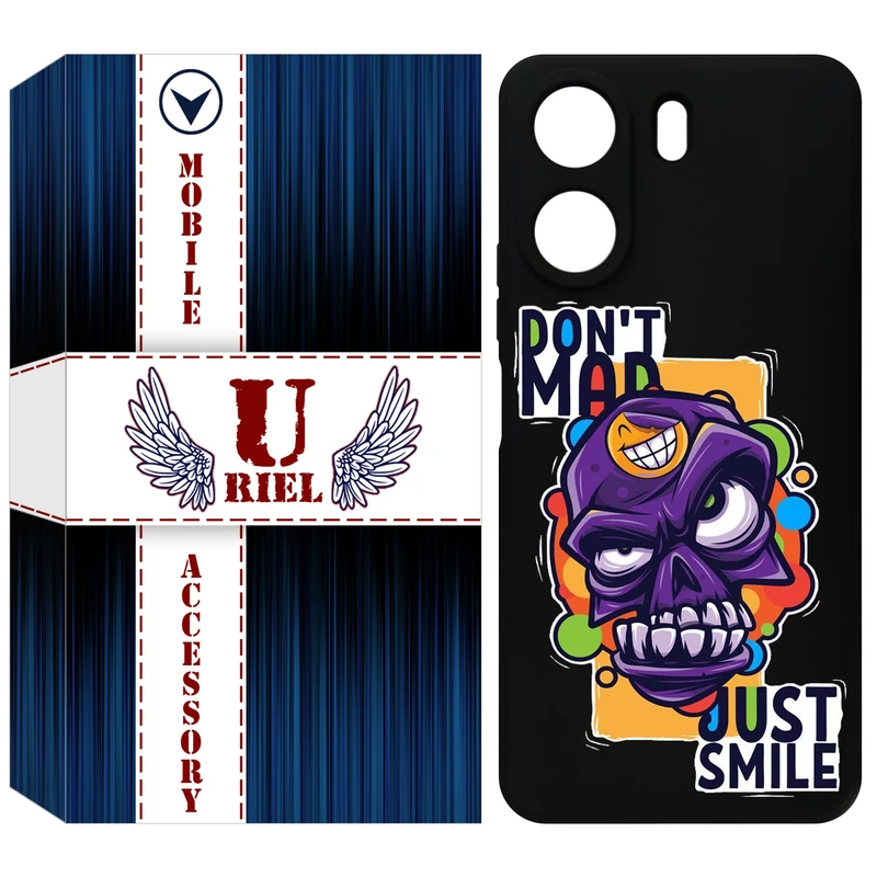 کاور یوریل قاب مدل KSH کد 33 طرح Smile مناسب برای گوشی موبایل شیائومی Redmi 13C 4G / Poco C65