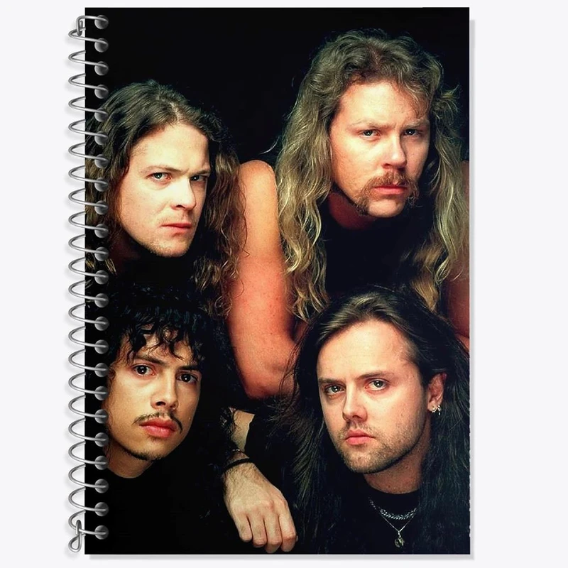 دفتر زبان 50 برگ خندالو مدل سه خط طرح گروه موسیقی متالیکا Metallica کد 3260