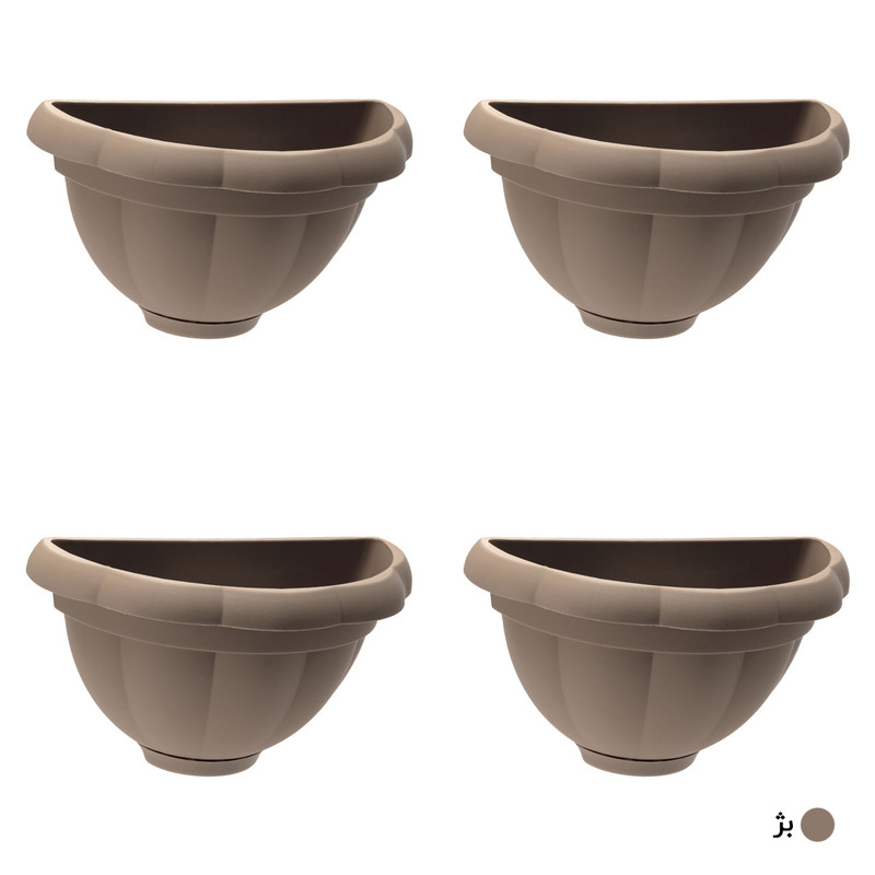 گلدان دیواری مدل پلاستیکی کد 425 مجموعه 4 عددی