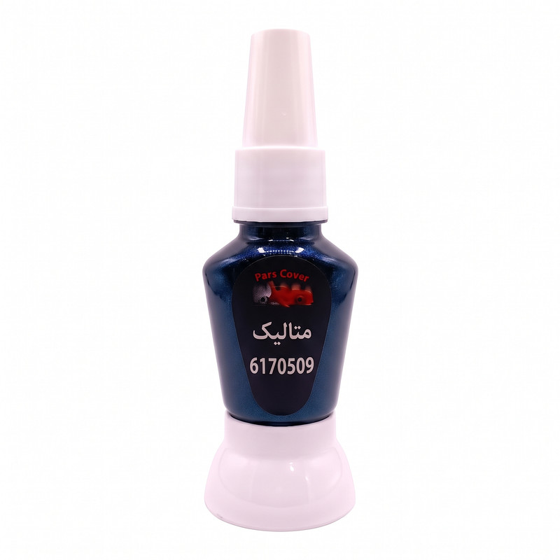 قلم خشگیر بدنه خودرو آبی اطلسی متالیک پارس کاور کد 6170509-B11 حجم 15 میلی لیتر مناسب برای شاهین، کوییک، ساینا، تیبا، پراید، چانگان، آریو