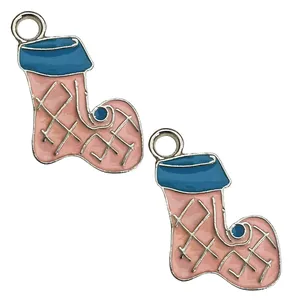 آویز گردنبند مدل چکمه ی منگوله ای AG372 مجموعه 2 عددی