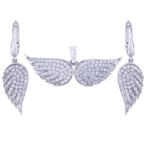 نیم ست نقره زنانه مدل بال فرشته AMT_N109