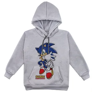 هودی پسرانه مدل سونیک F146 رنگ طوسی