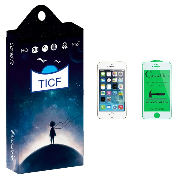 محافظ صفحه نمایش سرامیکی تی ای سی اف مدل +HD مناسب برای گوشی موبایل اپل iPhone 5s
