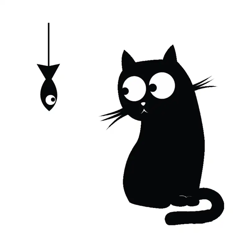 استیکر کلید و پریز مدل ماهی و گربه