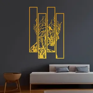 آینه پلکسی گلس مدل دکوراتیو کد N150 مجموعه 4 عددی