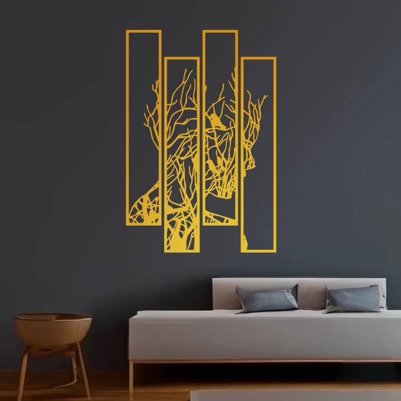 آینه پلکسی گلس مدل دکوراتیو کد N150 مجموعه 4 عددی