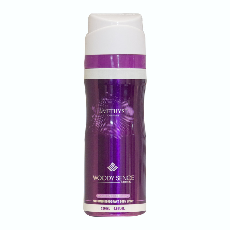 اسپری خوشبو کننده بدن زنانه وودی سنس مدل Amethyst حجم 200 میلی لیتر اسپری خوشبو کننده بدن زنانه وودی سنس مدل Amethyst حجم 200 میلی لیتر