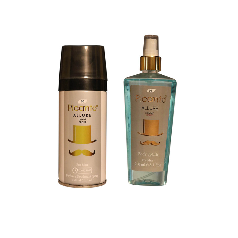 بادی اسپلش مردانه پیکانتو مدل Allure حجم 250 میلی لیتر به همراه اسپری خوشبو کننده بدن حجم 150 میلی لیتر بادی اسپلش مردانه پیکانتو مدل Allure حجم 250 میلی لیتر به همراه اسپری خوشبو کننده بدن حجم 150 میلی لیتر