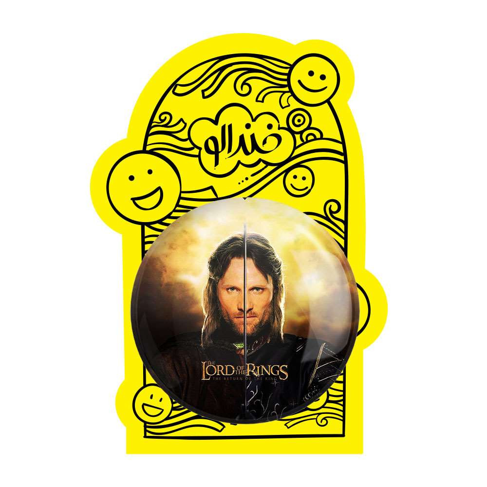 آینه جیبی خندالو طرح آراگون ارباب حلقه ها Lord of the Rings  کد 4767