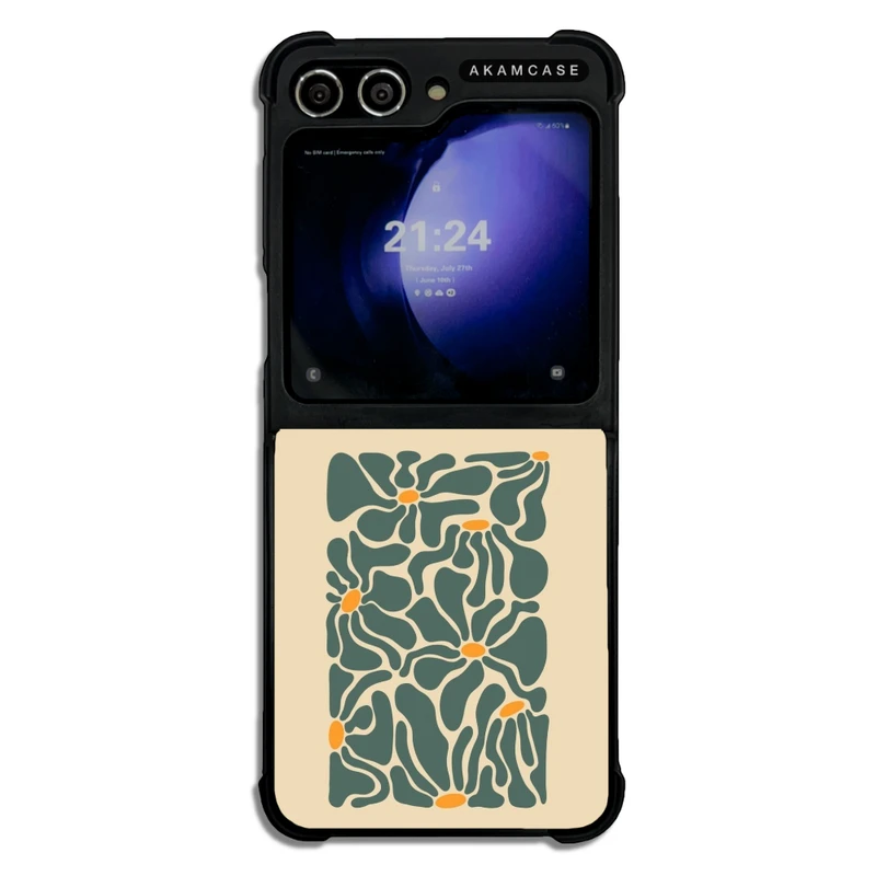 کاور آکام مدل AMC-WSGZFLIP5-FLOWERS-33 مناسب برای گوشی موبایل سامسونگ Galaxy Z Flip 5