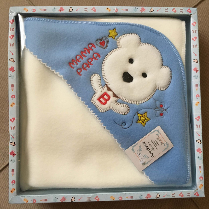 پتو نوزاد ماما پاپا کد 16 سایز 70x70 سانتی متر