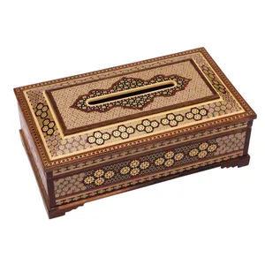 جعبه دستمال کاغذی خاتم کاری کد pp1530