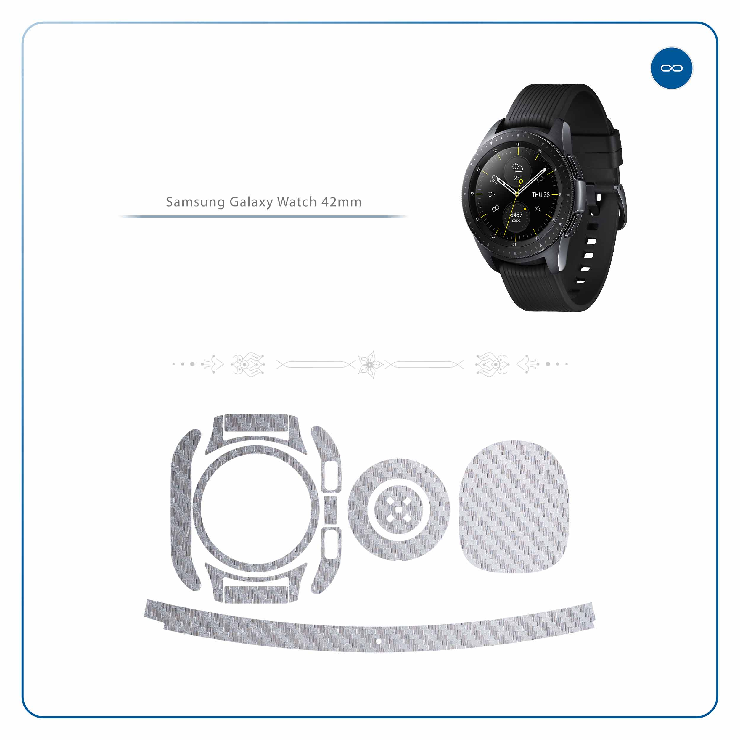 برچسب ماهوت طرح Steel-Fiber مناسب برای ساعت هوشمند سامسونگ Galaxy Watch 42mm