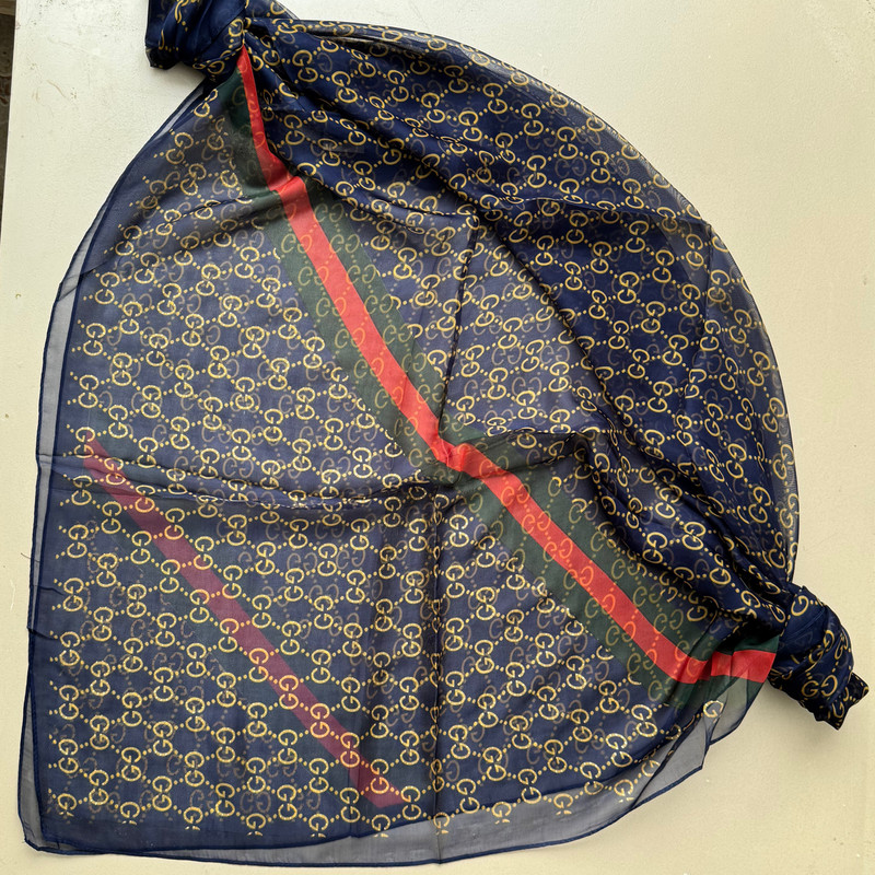 روسری زنانه مدل حریر ابرشیم زنجیری مجلسی کد 4