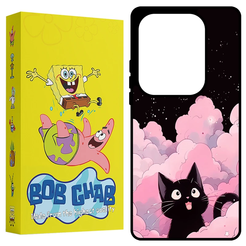 کاور باب قاب طرح گربه مدل BCPN13P مناسب برای گوشی موبایل شیائومی Redmi Note 13 Pro 4G / Poco M6 Pro 4G