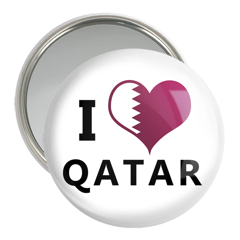 آینه جیبی خندالو مدل پرچم قطر  کد 20433