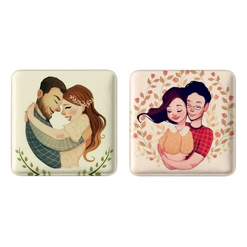 مگنت خندالو مدل عاشقانه کد 19001894 مجموعه 2 عددی