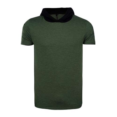 تی شرت کلاه دار مردانه جوتی جینز مدل زاپ‌دار کد 1551106 رنگ سبز