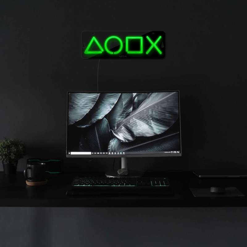 چراغ دیواری نئون دیزاین مدل Ps-Keys-BL_GR