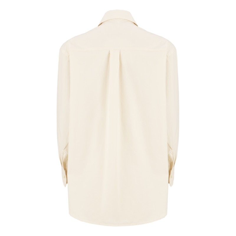 شومیز آستین بلند زنانه سرژه مدل 207325 رنگ کرم