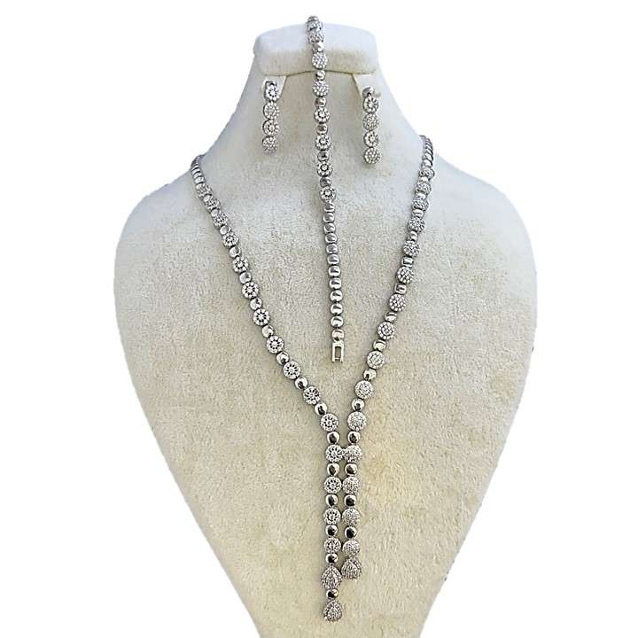 نیم ست نقره زنانه کد glsr-855