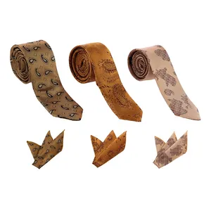 ست کراوات و دستمال جیب مردانه مدل نیوفشن بسته 3 عددی