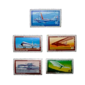تمبر یادگاری مدل هواپیما کد c-632 بسته 5 عددی
