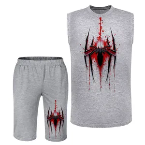 ست تاپ و شلوارک مردانه مدل عنکبوت A304