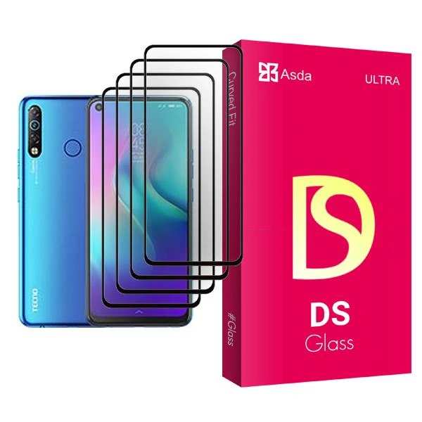 محافظ صفحه نمایش آسدا مدل DS Glass MIX004 مناسب برای گوشی موبایل تکنو Camon 12 Air بسته چهار عددی