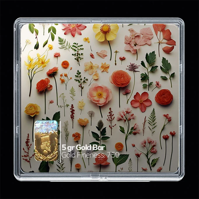 سکه گرمی طلا 18 عیار مدوپد مدل گل کد SG10366