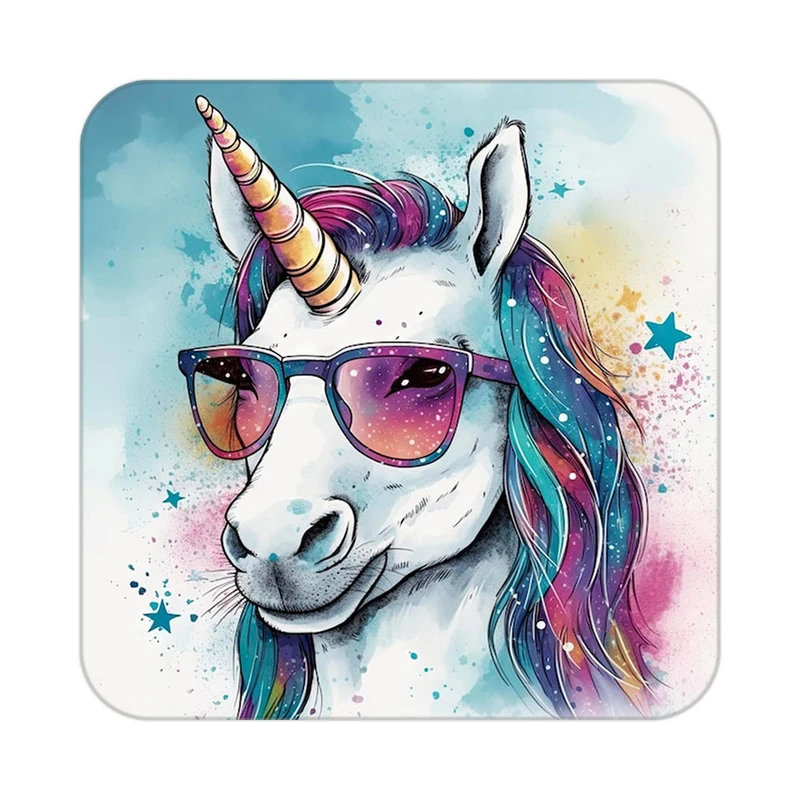 زیر لیوانی کاکتی طرح اسب تک شاخ و یونیکورن مدل mp33225