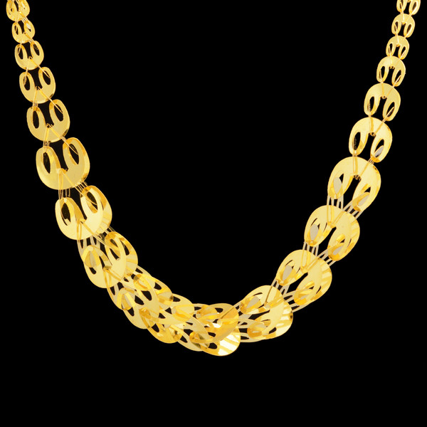 گردنبند طلا 18 عیار زنانه طلای مستجابی مدل لیزر کات کد 4