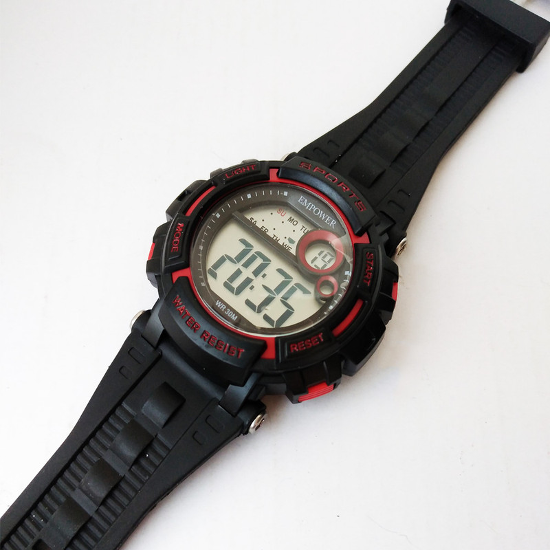 ساعت مچی دیجیتال امپاور بچگانه مدل ضدآب اسپرت چراغدار SPORT کرنومتردار کد 2