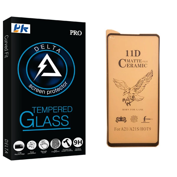 محافظ صفحه نمایش سرامیکی پی کی مدل Delta Glass مناسب برای گوشی موبایل سامسونگ Galaxy A21