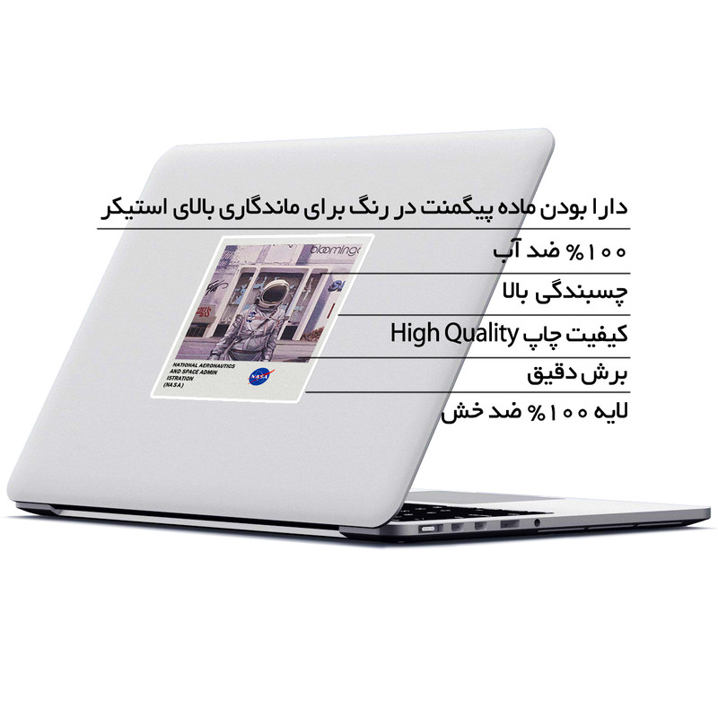 استیکر لپ تاپ ماسا دیزاین طرح فضانورد مدل STK1240