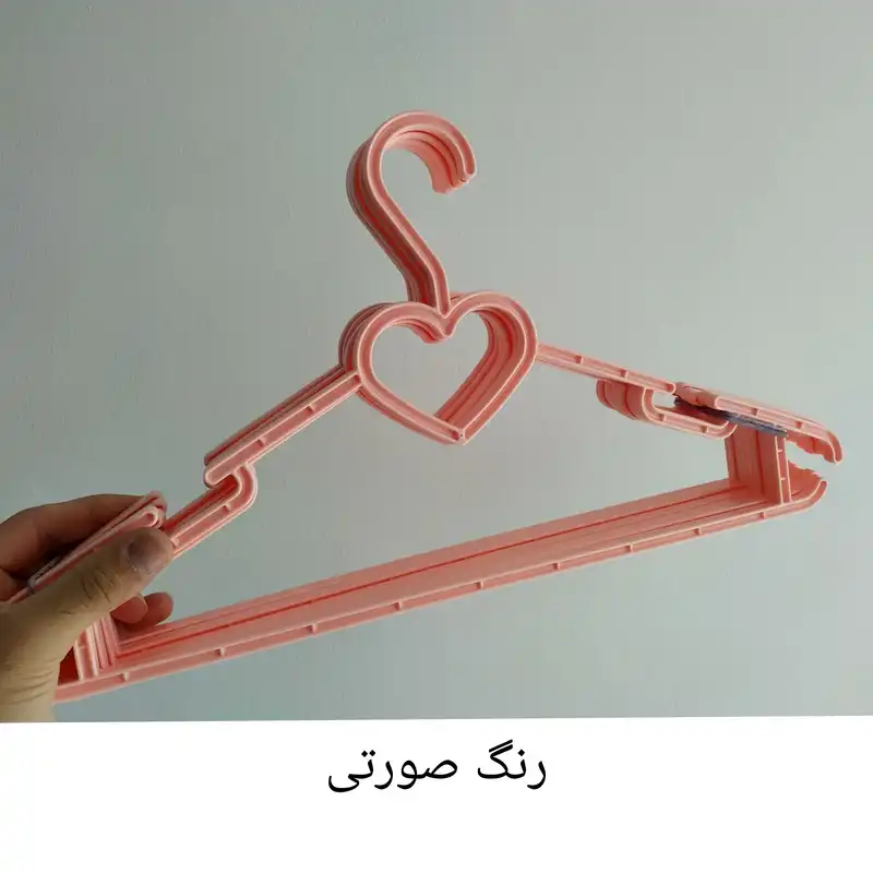 چوب لباسی مدل قلب بسته 6 عددی