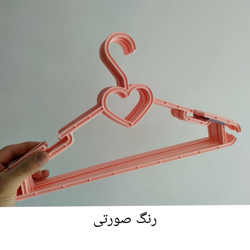 چوب لباسی مدل قلب بسته 6 عددی
