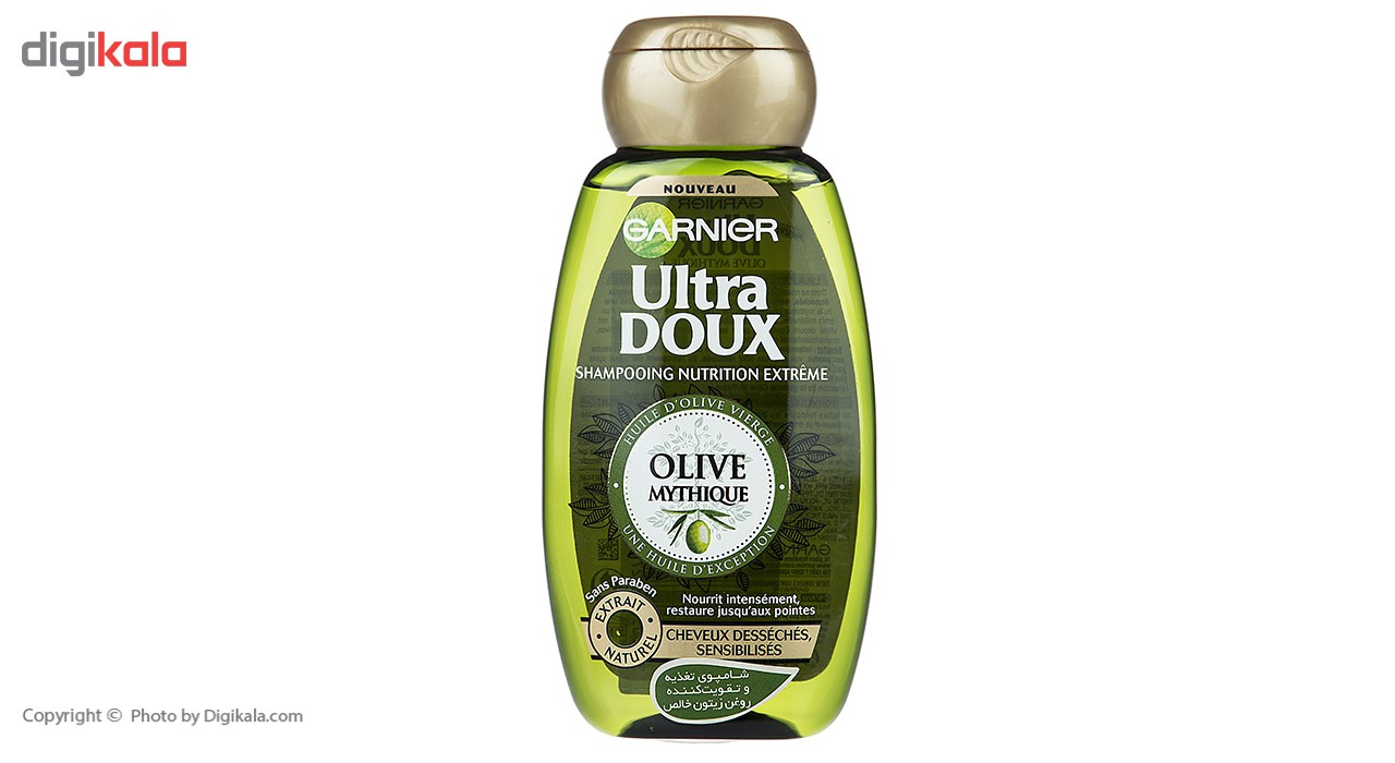 شامپو تقویت کننده و احیا کننده گارنیه سری Ultra Doux مدل Mythic Olive حجم 250 میلی لیتر