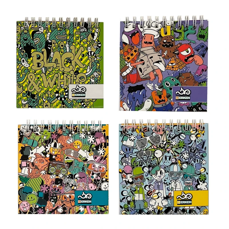 دفترچه یادداشت 80 برگ برکه کد 3100 بسته 4 عددی