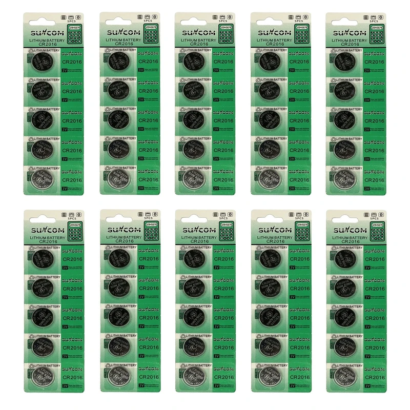 باتری سکه ای سان کام مدل CR2016 بسته 50 عددی