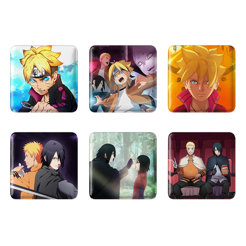 مگنت خندالو طرح انیمه Boruto کد 596B مجموعه 6 عددی